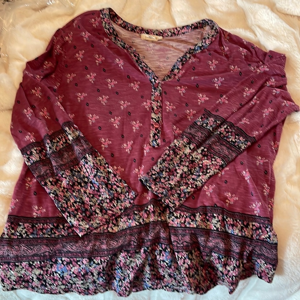 Style & Co Boho soft top 60% cotton 40% Modal